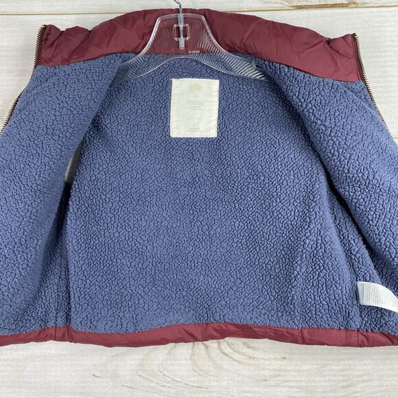 Tucker + Tate Boys Puffer Jacket Vest Sz 2T Blue Burgundy Full Zip Fleece Lined - Picture 8 of 9